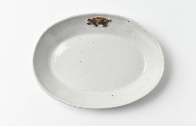 林拓児 45 黒釉楕円皿大 ｜ 暮らしのうつわ花田 和食器 通販