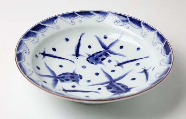 岩永 浩 金魚文リム7寸皿 ｜ 暮らしのうつわ花田 和食器 通販