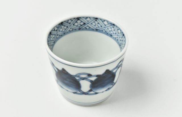 輪線文向付5　そば猪口 酒器 酒器・茶器 | むかしのうつわ 迦史庵