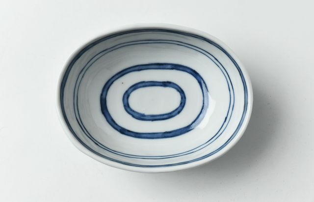 海野裕 21 コマ楕円小鉢 ｜ 暮らしのうつわ花田 和食器 通販