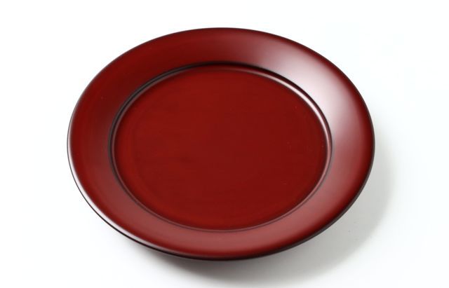 玉山保男（艸工房） PLATE（5寸5分）本朱 トチ ｜ 暮らしのうつわ花田