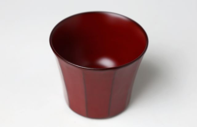 玉山保男 面取自由杯（D）本朱 トチ ｜ 暮らしのうつわ花田 和食器 通販