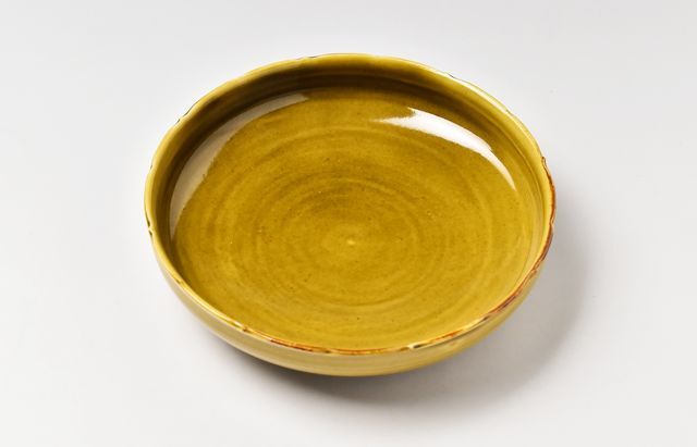 阿部春弥 黄磁輪花4.5寸深皿 ｜ 暮らしのうつわ花田 和食器 通販