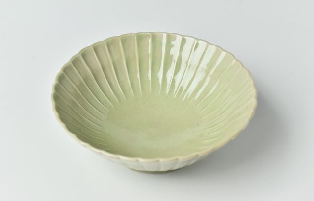 阿部春弥・みか 14 もえぎ輪花鉢 ｜ 暮らしのうつわ花田 和食器 通販