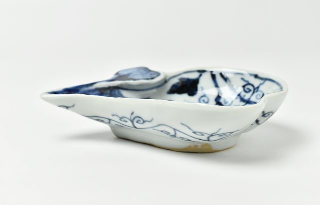 山本恭代 20 染付茄子形向付 ｜ 暮らしのうつわ花田 和食器 通販