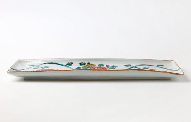 山本恭代 21 長皿 色絵花唐草 ｜ 暮らしのうつわ花田 和食器 通販