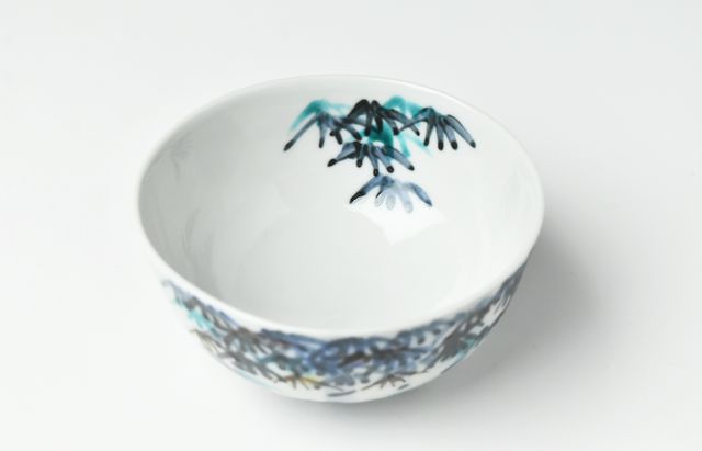 山本恭代 色絵竹文飯碗 ｜ 暮らしのうつわ花田 和食器 通販