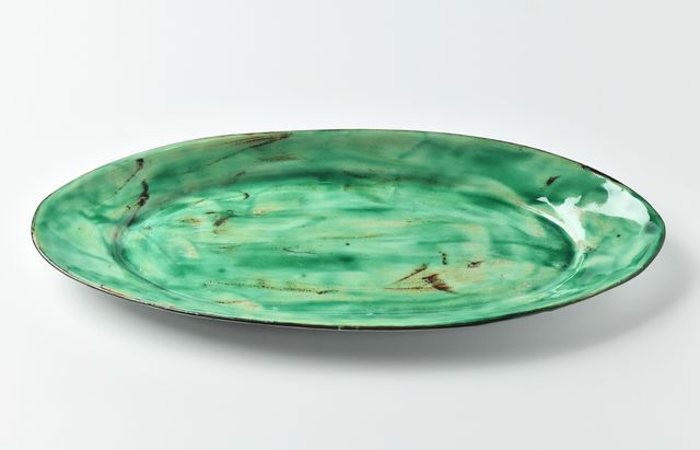 中尾万作 92A 九谷織部楕円皿（大） ｜ 暮らしのうつわ花田 和食器 通販