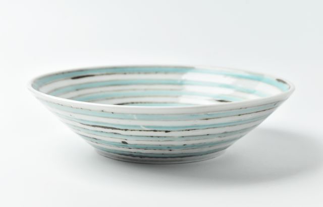 中尾万作 94 あさぎコマサラダ鉢 ｜ 暮らしのうつわ花田 和食器 通販