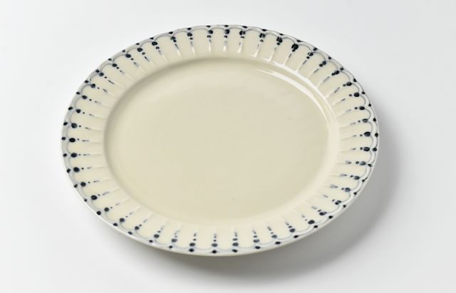 稲村真耶 生成レース文7.5寸皿 ｜ 暮らしのうつわ花田 和食器 通販