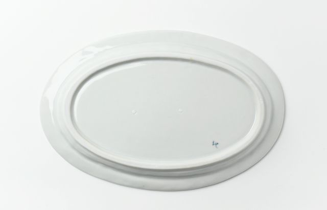 稲村真耶 銀彩鳥唐草楕円8寸リム皿 ｜ 暮らしのうつわ花田 和食器 通販