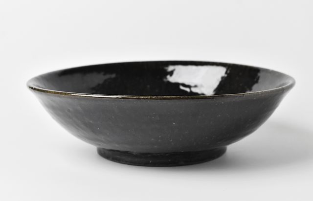 余宮隆 飴釉 大鉢 余宮隆 古作 飴釉 刷毛目