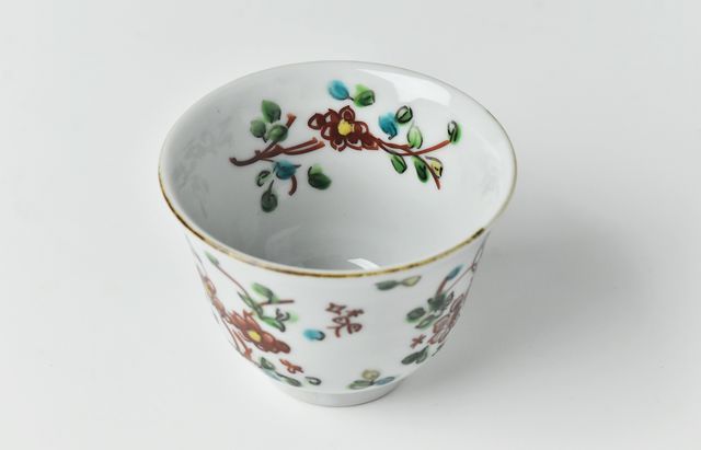 浦陽子 8 赤絵牡丹文Cup ｜ 暮らしのうつわ花田 和食器 通販