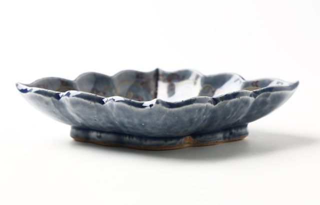 松浦コータロー 42 瑠璃色絵金彩初夢文菱形稜花向付（一富士二鷹三茄子