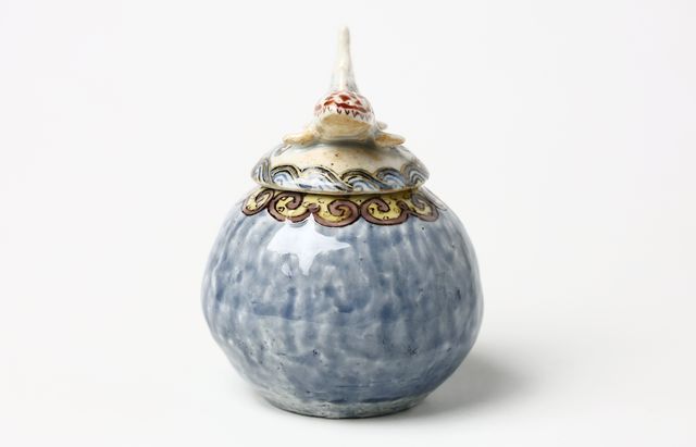 松浦コータローさん　灰青磁菱形向付　1個 松浦コータロー 20 青瓷彫花ヴェロキラプトル菱形稜花向付 ｜ 暮らしの