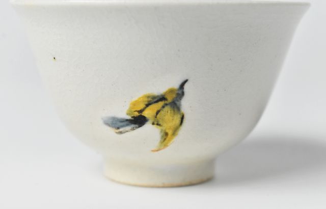 湖南焼／灰器／作者・松山。【桐箱付き、未使用品　昭和ノスタルジー】。 M681/ 初代 徳田八十吉 九谷焼 山水 徳利一対 共箱共布 二代徳利