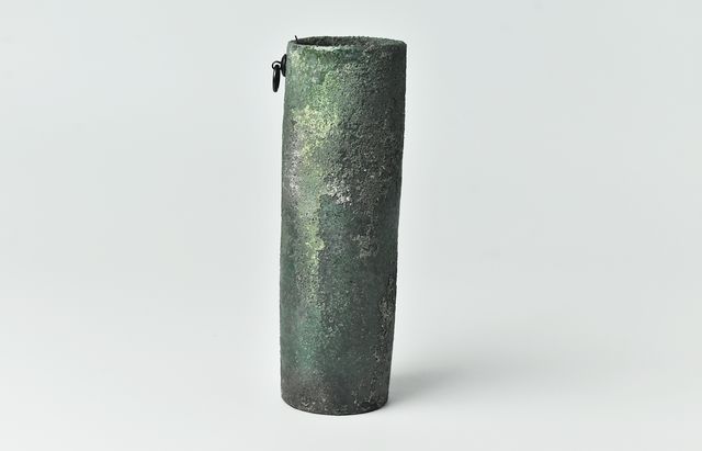 野口悦士 266 緑青 筒掛花入M ｜ 暮らしのうつわ花田 和食器 通販