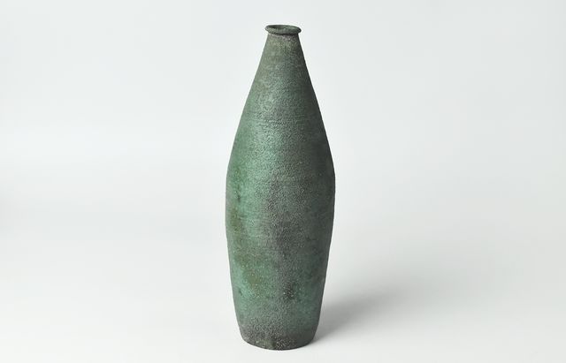 レア物　花器　小森松庵 作 野口悦士 265 緑青ボトル ｜ 暮らしのうつわ花田 和食器 通販