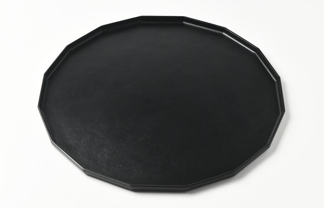 ふじい製作所 36 漆と和紙 十六角盆 黒 ｜ 暮らしのうつわ花田 和食器 通販