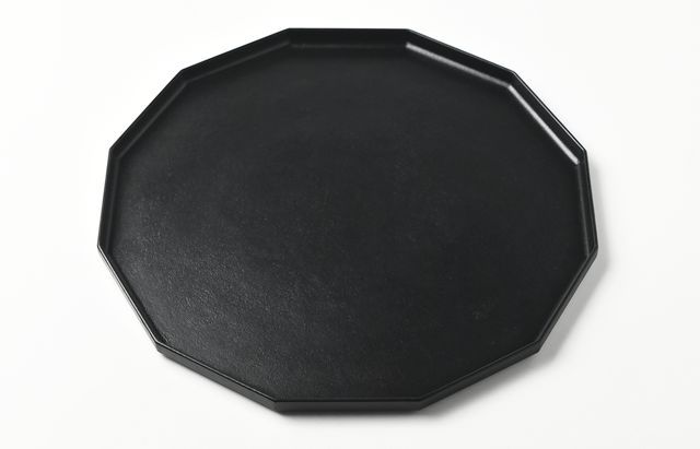 ふじい製作所 38 漆と和紙 十二角盆 黒 ｜ 暮らしのうつわ花田 和食器 通販