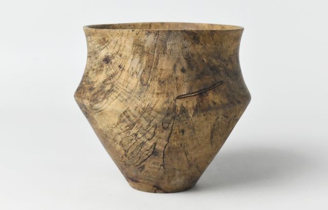 iiDA Woodturning 4 アースFin 花器オブジェ カエデ/アース無塗装