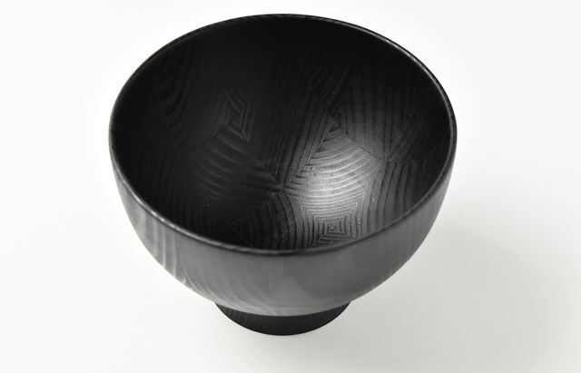 森下綾 6 椀（大）黒色 杉 ｜ 暮らしのうつわ花田 和食器 通販