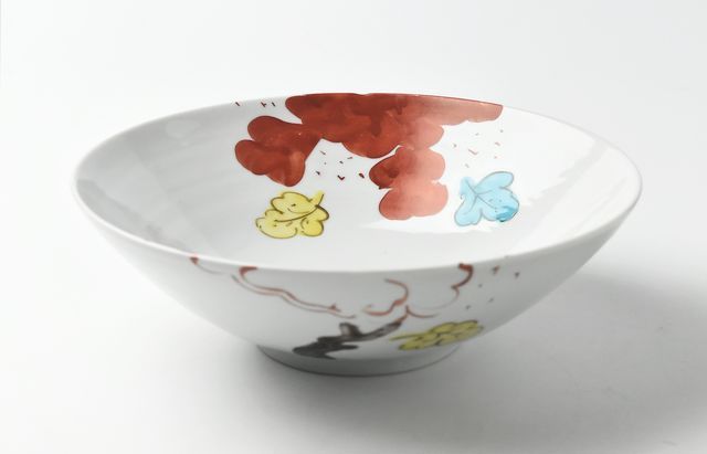 割烹食器　作家　窯元　色々食器　和食店　　　白釉紅葉向付9客　新品未使用 九谷青窯 160 赤花7寸鉢 ｜ 暮らしのうつわ花田 和食器 通販