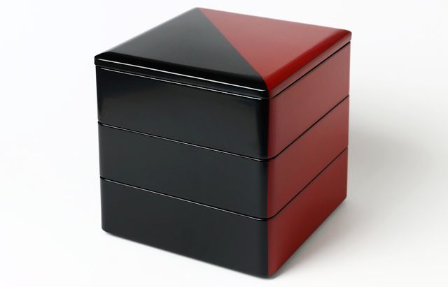 浄法寺塗　重箱　3段重箱 浄法寺 三段角重箱（片身替） ｜ 暮らしのうつわ花田 和食器 通販