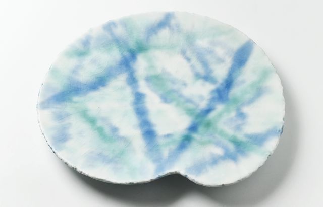 鈴木重孝 1 灰釉打ち水文パレット大皿 ｜ 暮らしのうつわ花田 和食器 通販
