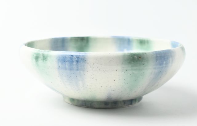 鈴木重孝 7A 青緑彩流し釉7寸鉢 ｜ 暮らしのうつわ花田 和食器 通販