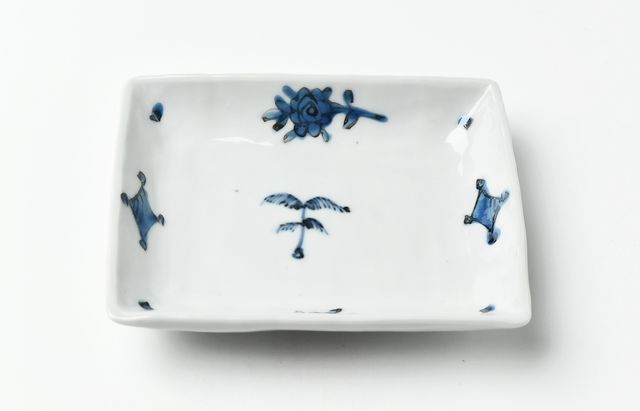 正木春蔵 タンパン呉須長角小皿 ｜ 暮らしのうつわ花田 和食器 通販