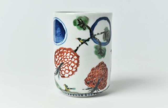 正木春蔵　色絵染付 蝋梅文 小皿 正木春蔵 色絵染付 蝋梅文 小皿 正木春蔵 色絵染附 双蝦文