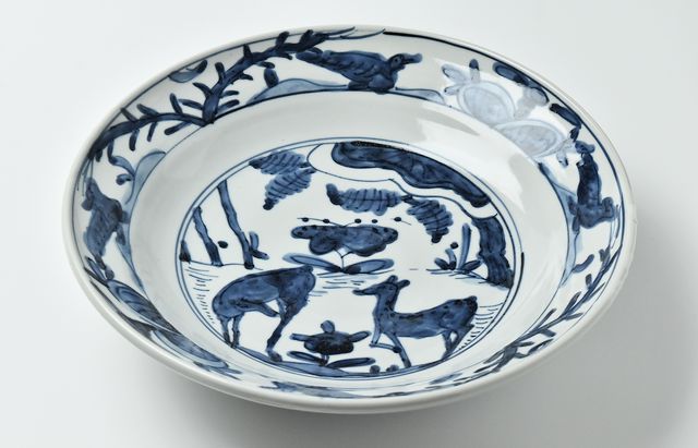 北野敏一（犀ノ音窯） 樹下双鹿図大皿 ｜ 暮らしのうつわ花田 和食器 通販