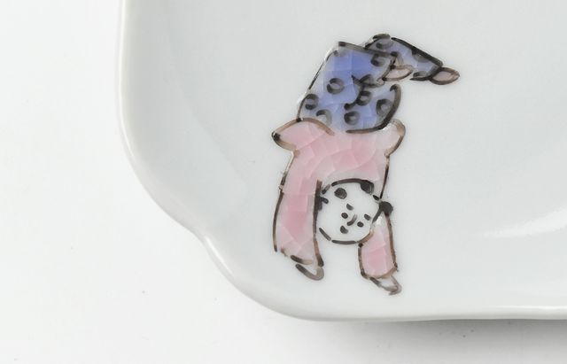 堀畑蘭 1D 隅入豆皿 色絵おしゃれ唐子 ｜ 暮らしのうつわ花田 和食器 通販