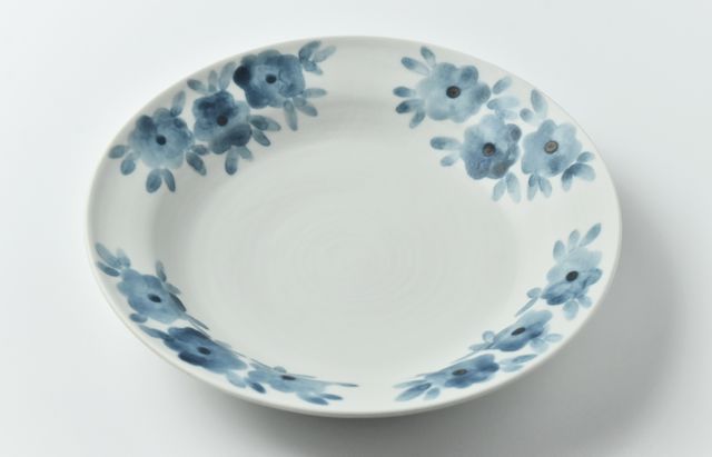 和食器　平安　三浦竹泉造　染付　吉文　輪花皿　五客　F　R5165 Yahoo!オークション -「五代三浦竹泉」の落札相場・落札価格