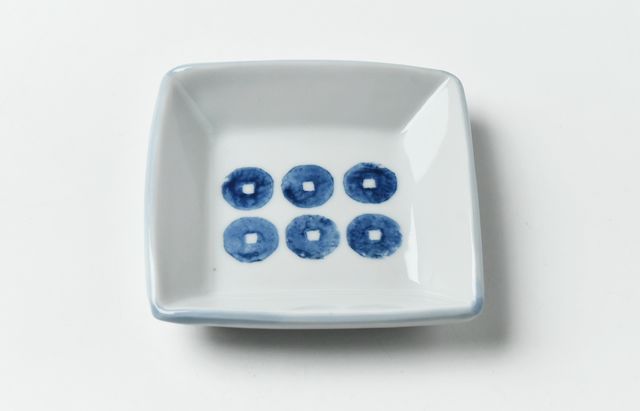 花田 角小皿 六文銭 ｜ 暮らしのうつわ花田 和食器 通販
