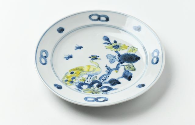 横井佳乃 12 6寸皿 色絵 孔雀 ｜ 暮らしのうつわ花田 和食器 通販