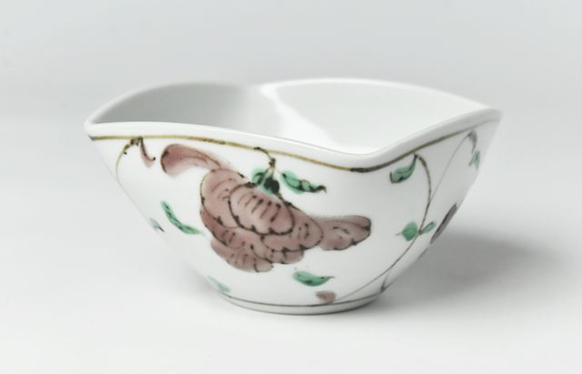 高原真由美 15 四方小鉢 色絵牡丹 ｜ 暮らしのうつわ花田 和食器 通販