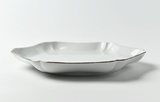 水野克俊 56 白磁口紅輪花7寸皿 ｜ 暮らしのうつわ花田 和食器 通販