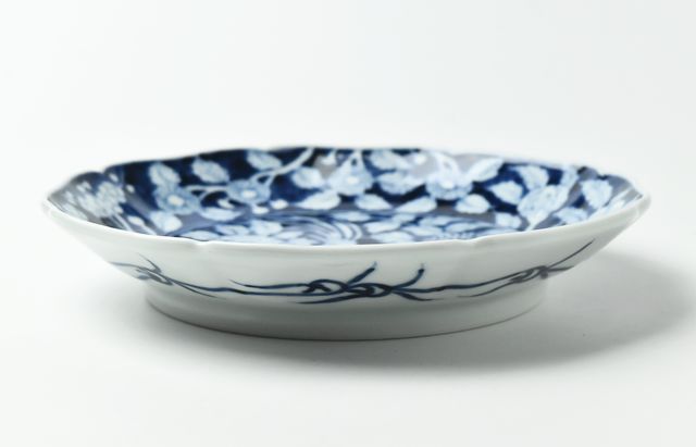 岩永 浩 花鳥外濃文輪花7寸皿 ｜ 暮らしのうつわ花田 和食器 通販