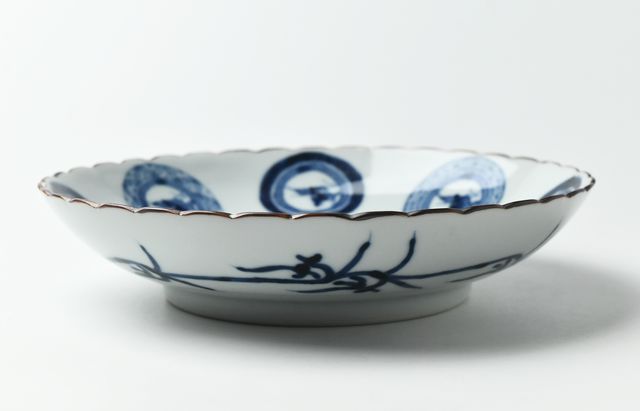 岩永 浩 丸文山水図菊割7寸皿 ｜ 暮らしのうつわ花田 和食器 通販