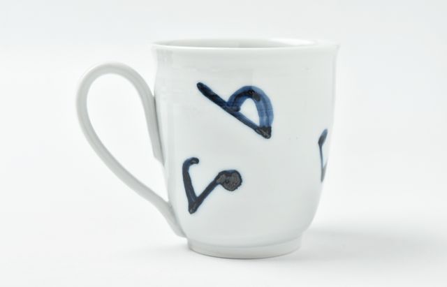 海野裕 染付音符文マグカップ ｜ 暮らしのうつわ花田 和食器 通販