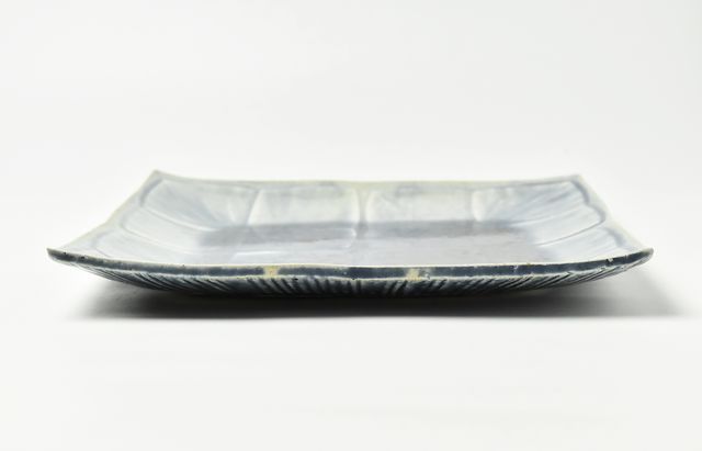 雪ノ浦裕一 2 藍釉紫陽花文四方大皿 ｜ 暮らしのうつわ花田 和