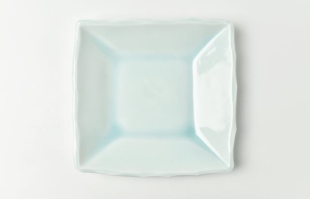 陶房独歩炎 3 青白磁四方7寸鉢 ｜ 暮らしのうつわ花田 和食器 通販