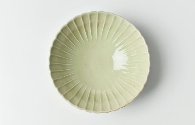 阿部春弥・みか 14 もえぎ輪花鉢 ｜ 暮らしのうつわ花田 和食器 通販