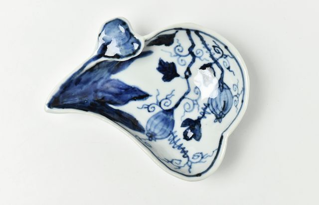 山本恭代 20 染付茄子形向付 ｜ 暮らしのうつわ花田 和食器 通販