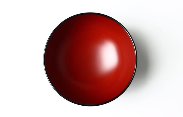 浅野奈生 高台椀（黒内朱）トチ ｜ 暮らしのうつわ花田 和食器 通販