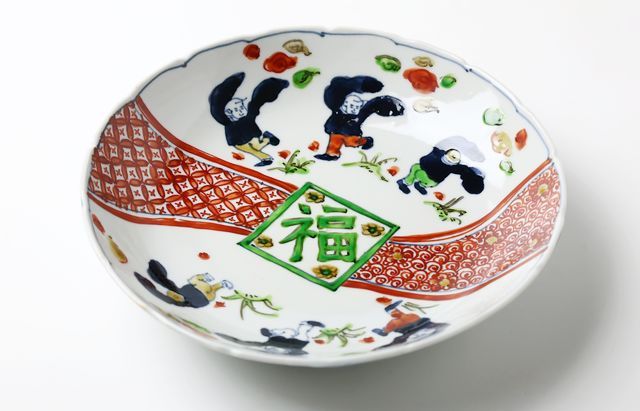 浦陽子 21B 天啓赤絵7寸皿 唐子 ｜ 暮らしのうつわ花田 和食器 通販