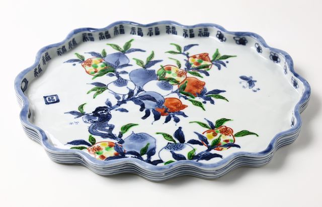 浦陽子 6 天啓赤絵猿と桃図蓮池平皿 ｜ 暮らしのうつわ花田 和食器 通販
