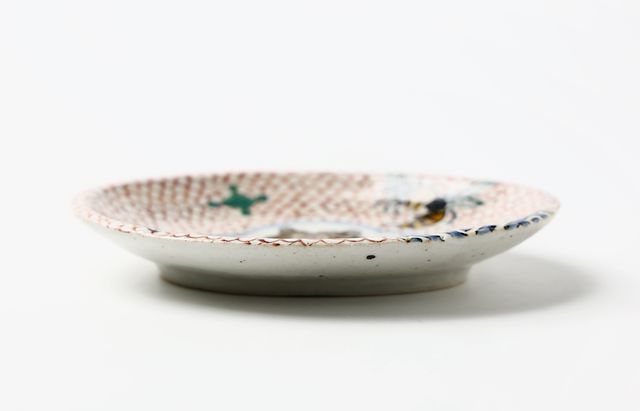 松浦コータロー 58 色絵スズメバチ熊文楕円小皿 ｜ 暮らしのうつわ花田